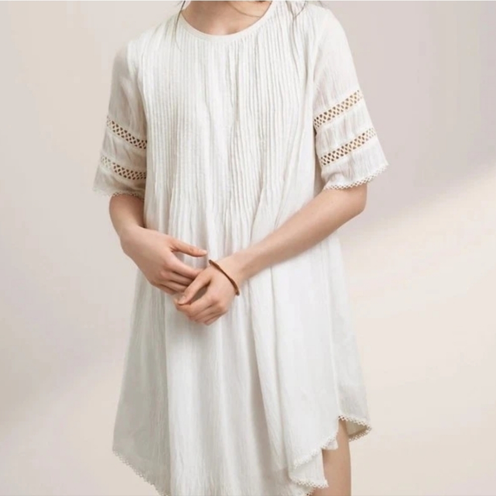 Wilfred Aritzia Sonore Pleated Babydoll Dress